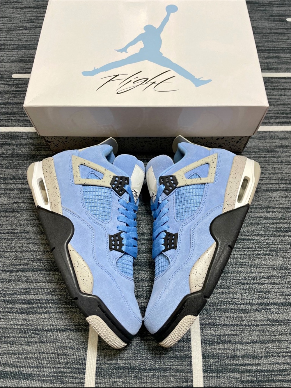 Jordan Retro Sky Blue Suede Basketball Sneakers
